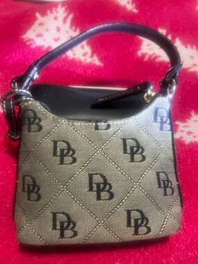 Authentic Dooney & Burke Quilted Monogram Mini Hobo Bag